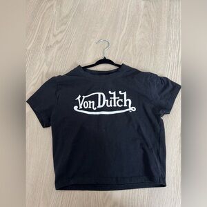 Von Dutch black baby tee t shirt vintage y2k